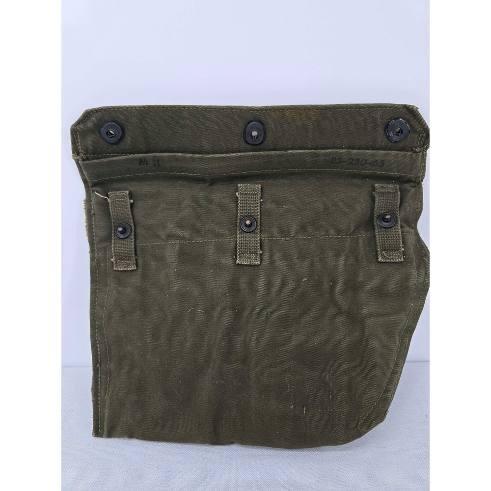 Vintage US Military Field Protective Mask M9A1 Canvas Bag Carrier Olive  Green